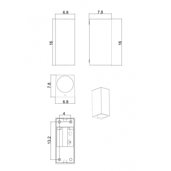 Уличный настенный светильник Arte Lamp Artefact A3404AL-2BK