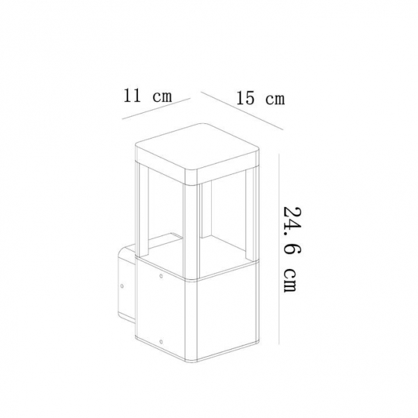 Уличный настенный светодиодный светильник Arte Lamp Pherkad A2726AL-1BK