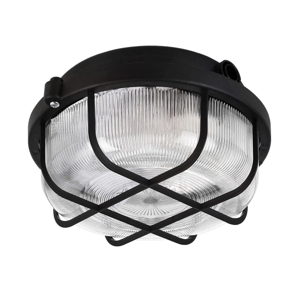 Уличный настенный светильник Deko-Light Syrma Round Black 401015