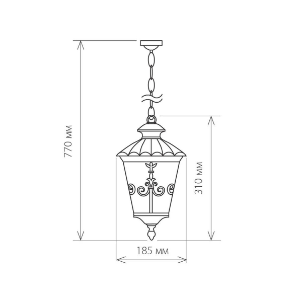 Уличный подвесной светильник Elektrostandard Diadema a028004