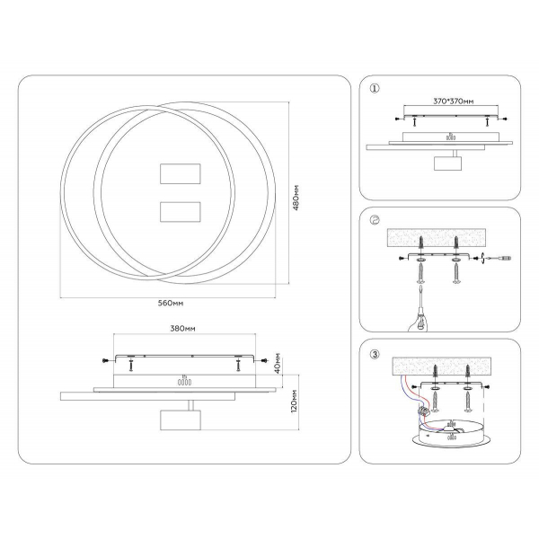 Потолочная светодиодная люстра Ambrella light Comfort LineTech FL51391