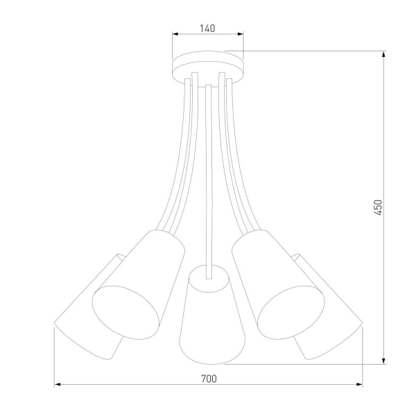 Потолочная люстра TK Lighting 828 Wire Gold