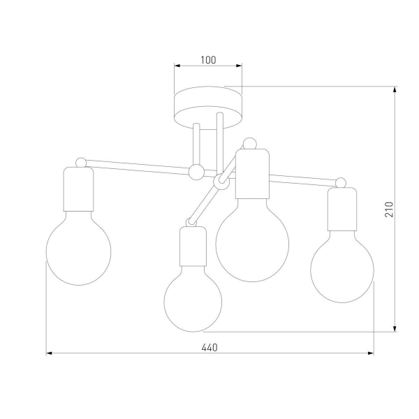 Потолочная люстра TK Lighting 1904 Retro