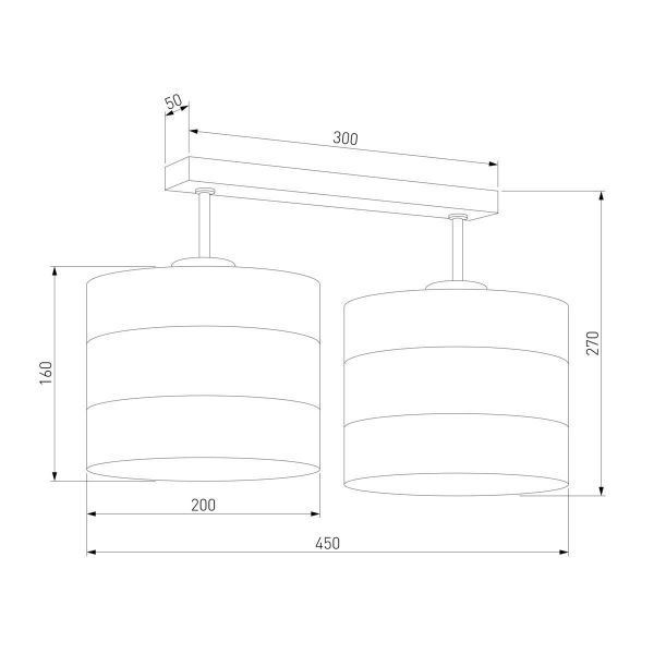 Потолочная люстра TK Lighting 3223 Tago White