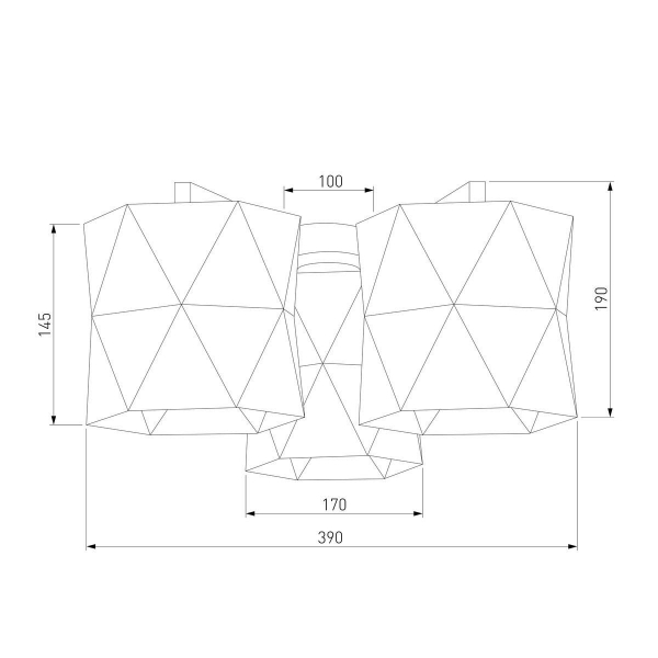 Потолочная люстра TK Lighting 1042 Siro Black Gold