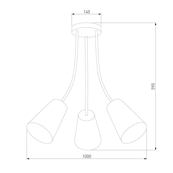 Потолочная люстра TK Lighting 827 Wire Gold