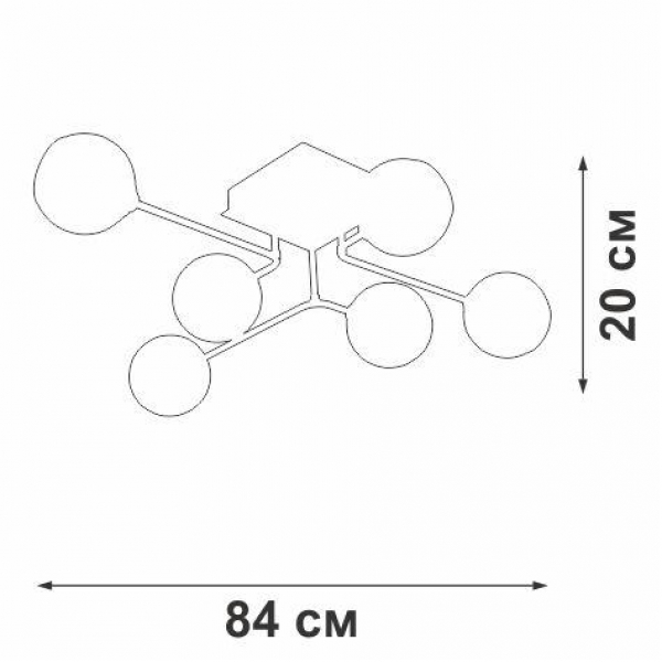 Потолочная люстра Vitaluce V4795-1/6PL