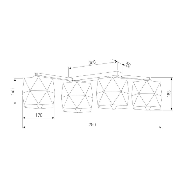 Потолочная люстра TK Lighting 3249 Siro White