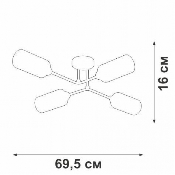 Потолочная люстра Vitaluce V4188-0/4PL