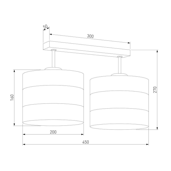 Потолочная люстра TK Lighting 3223 Tago White