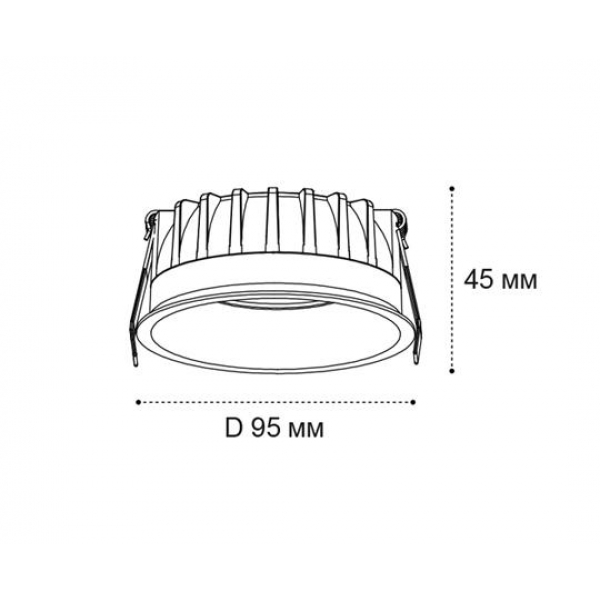 Встраиваемый светодиодный светильник Italline IT08-8032 white 4000K