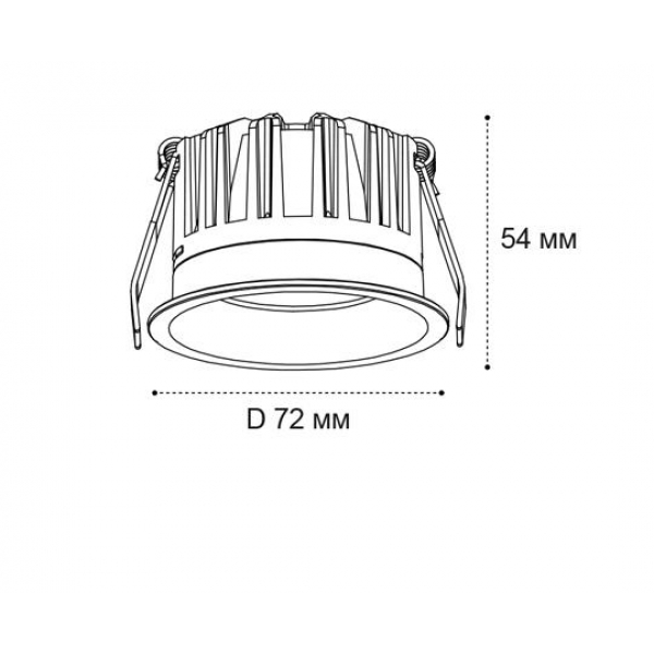 Встраиваемый светодиодный светильник Italline IT08-8035 white 4000K