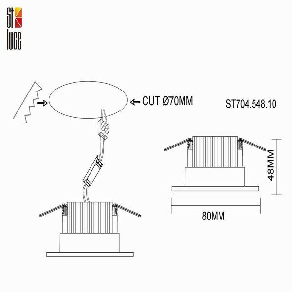 Встраиваемый светодиодный светильник ST Luce ST704.548.10